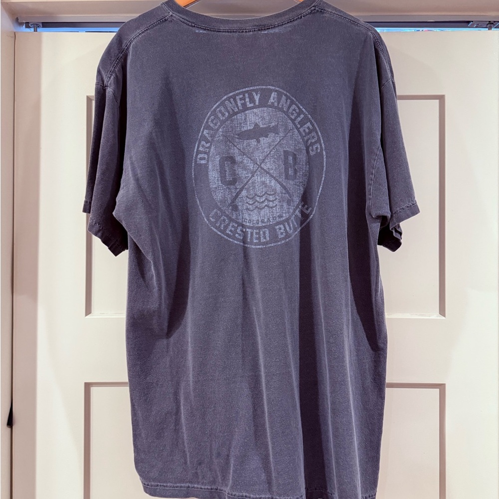 Dragonfly Anglers Crested Butte Colorado XL cotton tee